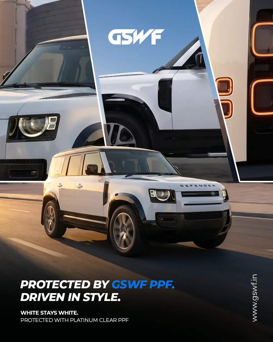 Land Rover Defender with GSWF Paint Protection Film installed
